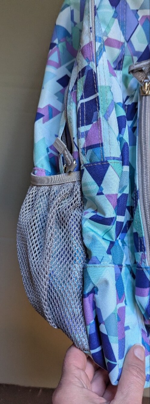 L.L. Bean Teal Geometric Backpack NWT - Picture 6 of 7